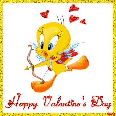 238423 Happy Valentine s Day Tweetie Bird Glitter Graphic
