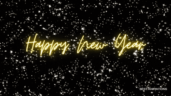 happy new year gif neon sparkling lights animated