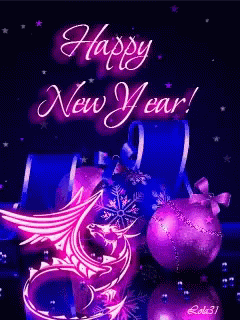 Happy new year pink