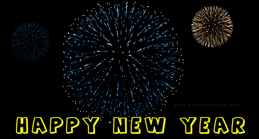 New happy new year 2022 gif animations fireworks