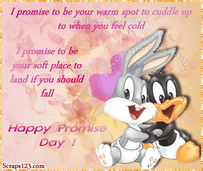 Happy Promise Day Looney Tunes Glitter