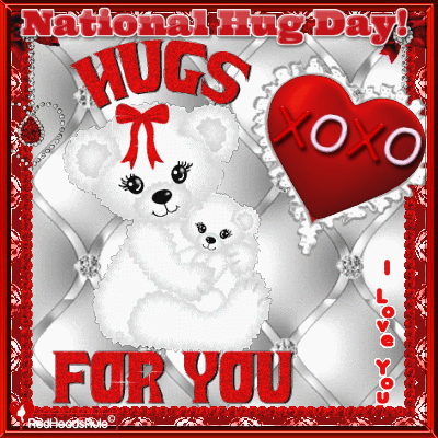 National Hug Day For You Glitter