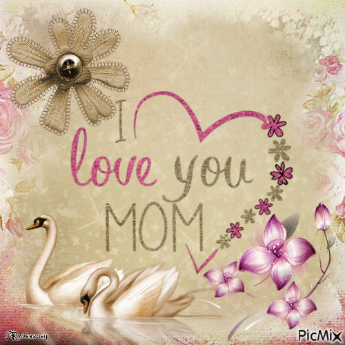 Swan I Love Mom Gif
