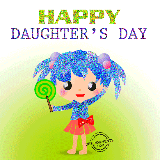 Happy Daughters Day Glitter Animation4
