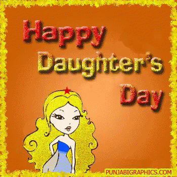 Happy Daughters Day Glitter