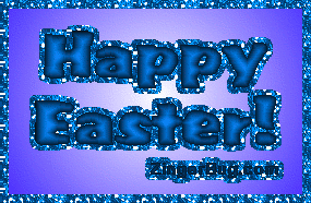 Happy Easter Blue Gradient