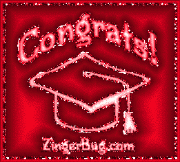 Bright Red Congrats Grad