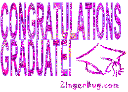 Congratulations Graduate Pink Glitter Graphic