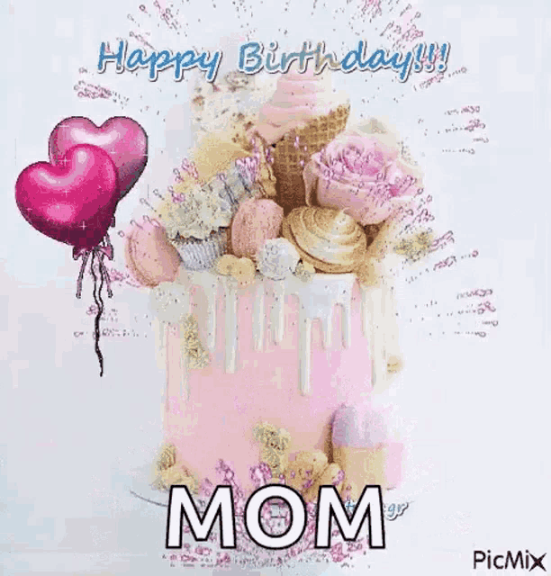 Happy Birthday Mom Pink