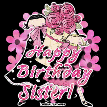 Happy Birthday Sister Glitter Gif7