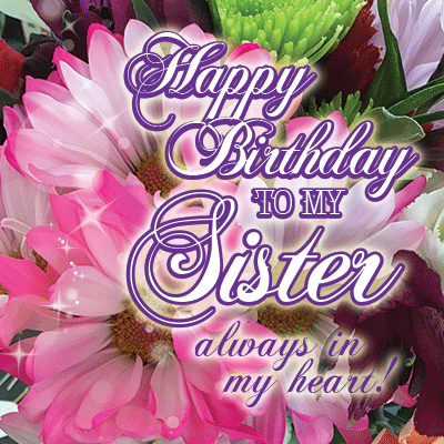 Happy Birthday Sister Glitter Gif8