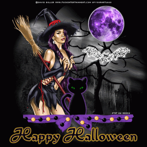 Happy Halloween Witch Gif Happy Halloween Witch Moon Discover Amp Share Gifs