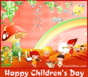 Children’s Day Animated 3d Gif Glitters Image Picture For Whatsapp 3