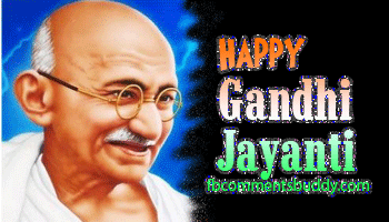 Happy Gandhi Jayanti 2016 Glitter