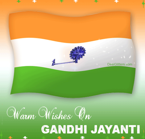 Wishes Gandhi Jayanti Glitters 2