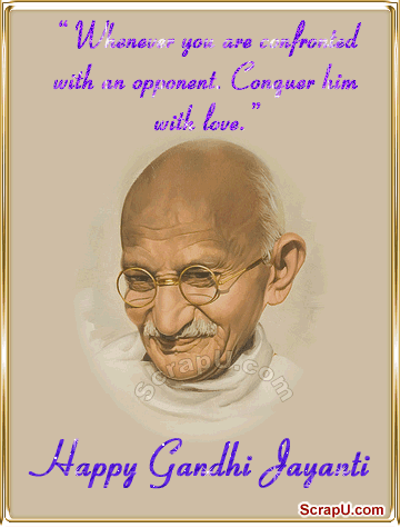 Wishes On Gandhi Jayanti Glitters 1